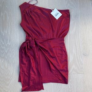 Elegant Asymmetrical Red Dress